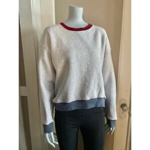Sundry Light Gray Crew Neck Crop Sweatshirt Womens sz 3 (Fits like a M/L)